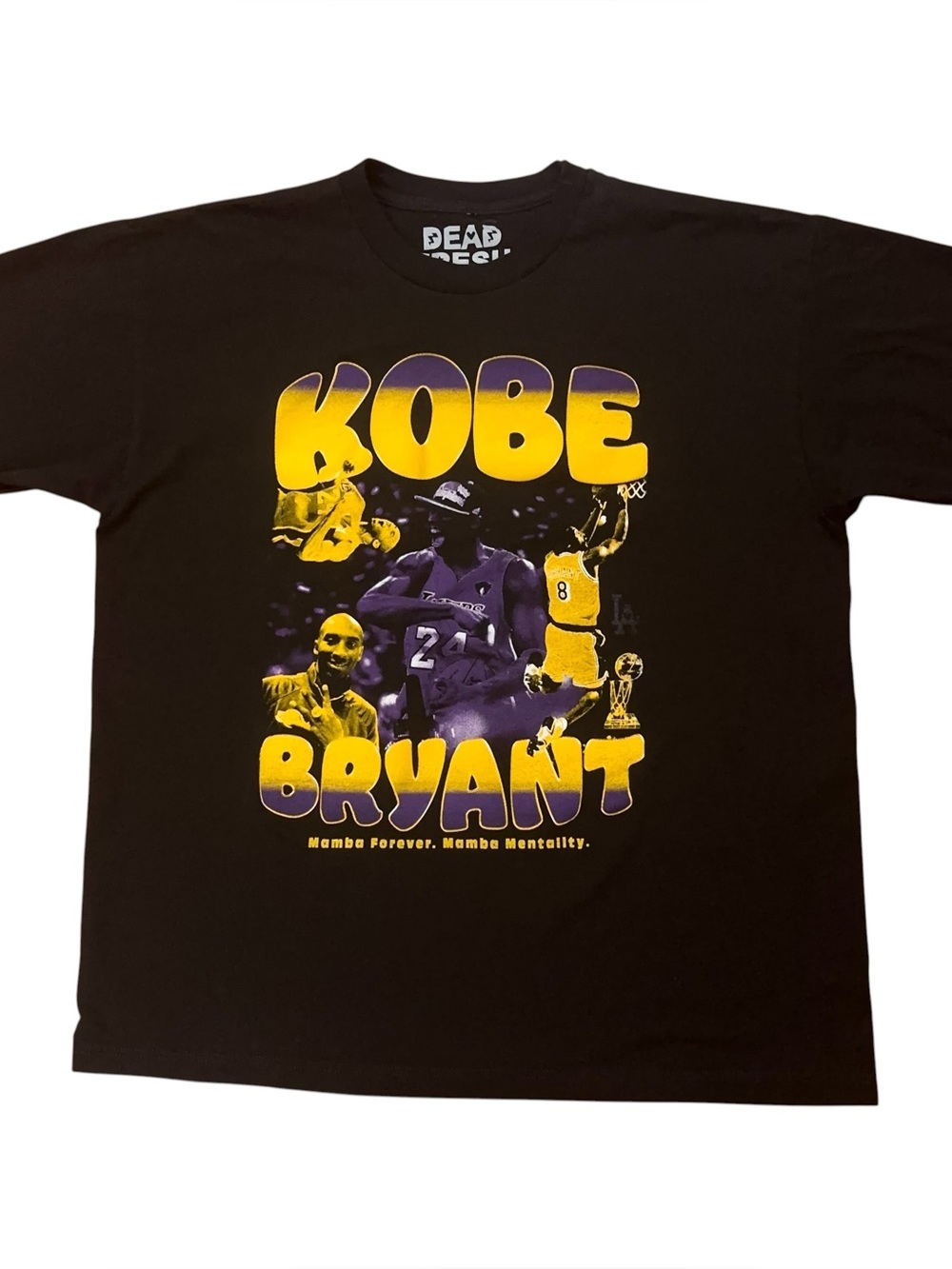 Dead Fresh Crew T-Shirt Mens XL Kobe Bryant Black Mamba Short Sleeve Crewneck